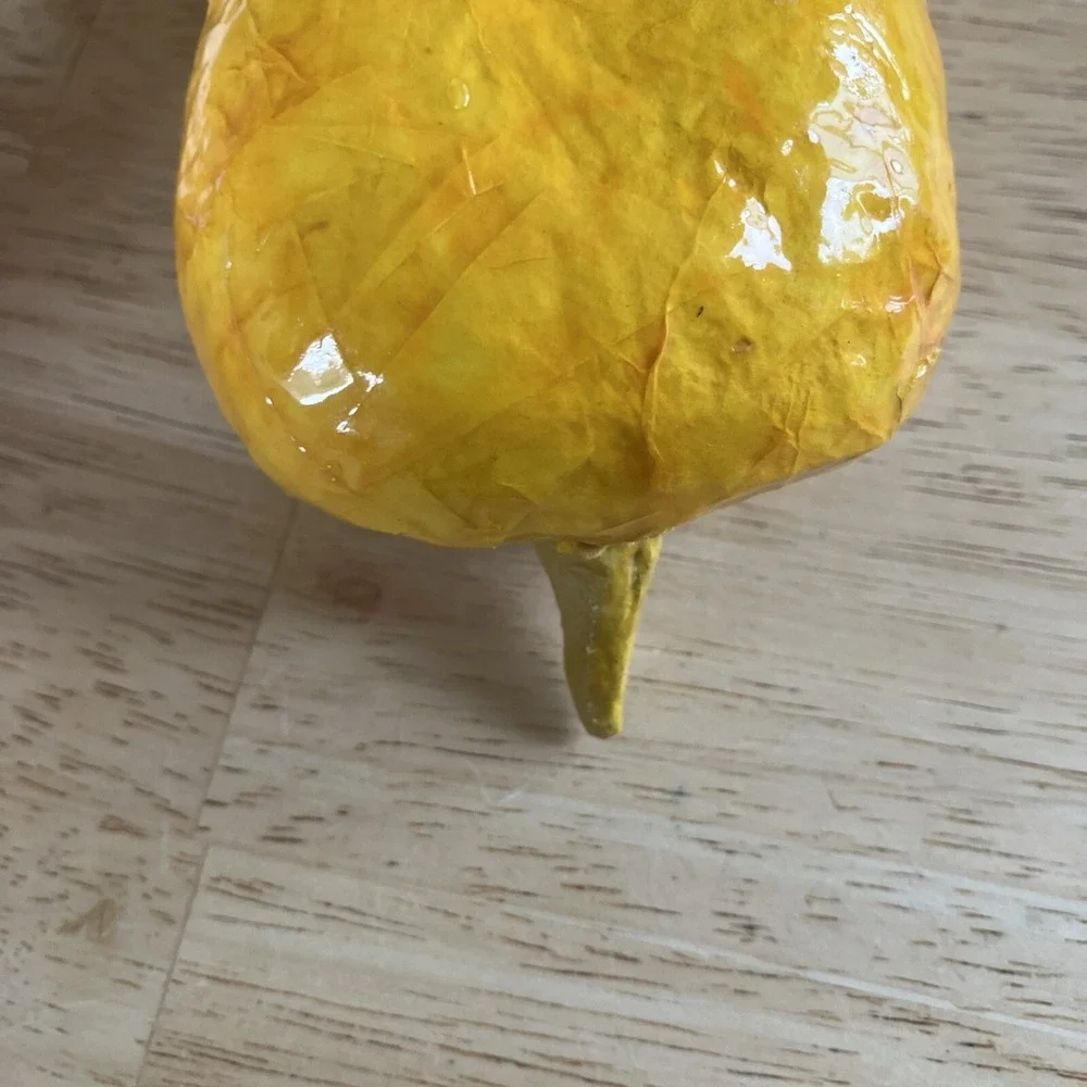 1 Yellow Banana Pepper Artificial Fruit Paper Mache Solid Decorative Vegetable